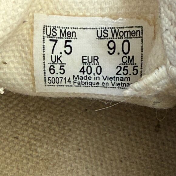 Vans Classic Slip On Size Women's 9 Mens 7.5 Shoes Vintage Floral Low - Picture 6 of 6